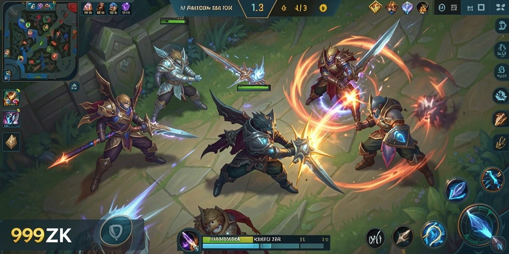 Gameplay menarik dengan pertarungan tim yang seru di 999ZK.