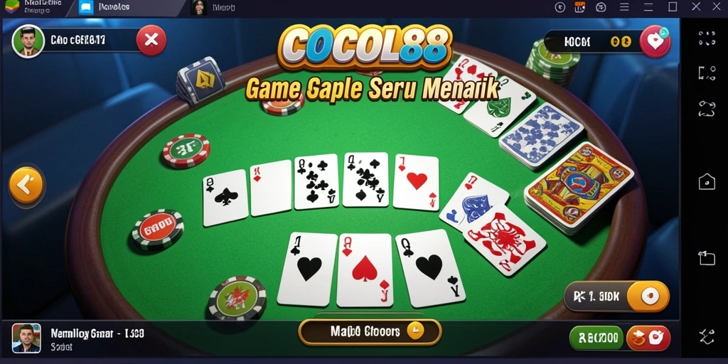 Screenshot COCOL88 menampilkan gameplay Gaple yang seru.