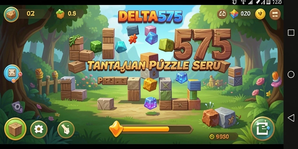Tangkapan layar gameplay DELTA575 yang menarik dan menantang.