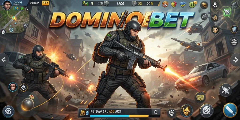 Tampilan gameplay seru dan intens dari DOMINOBET.