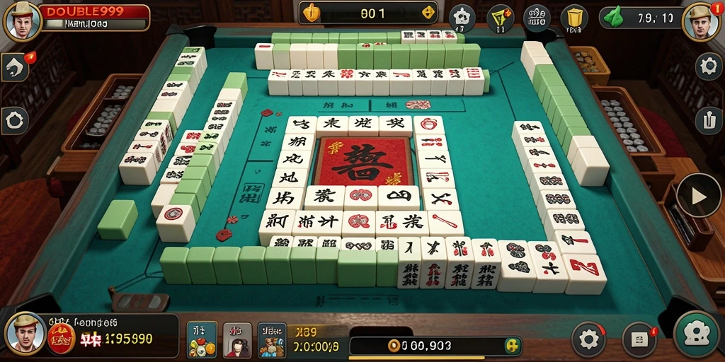 Tampilan permainan Mahjong yang seru dan menantang di DOUBLE999.
