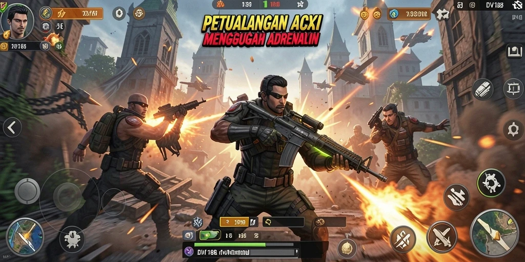 Tampilan seru gameplay DV188 yang penuh aksi.