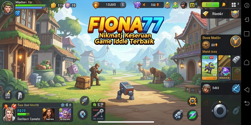 Tampilan gameplay FIONA77 dengan elemen Idle yang menarik.
