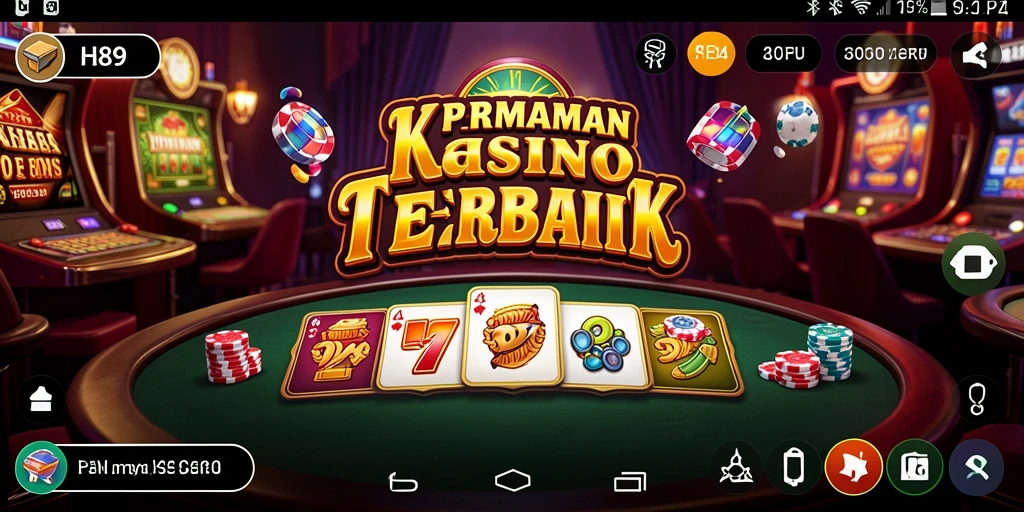 Tampilan utama H89 dengan gameplay Kasino yang seru dan interaktif.