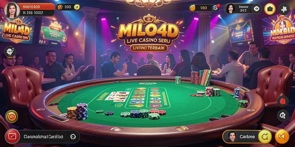 Tampilan gameplay Live Casino yang menarik dan interaktif di MILO4D.