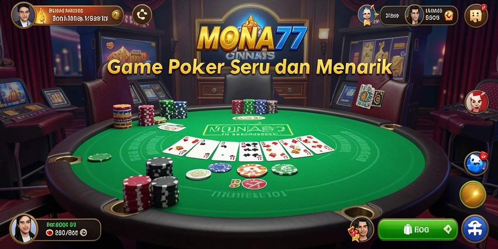 Tampilan gameplay Poker yang menarik dan penuh strategi.