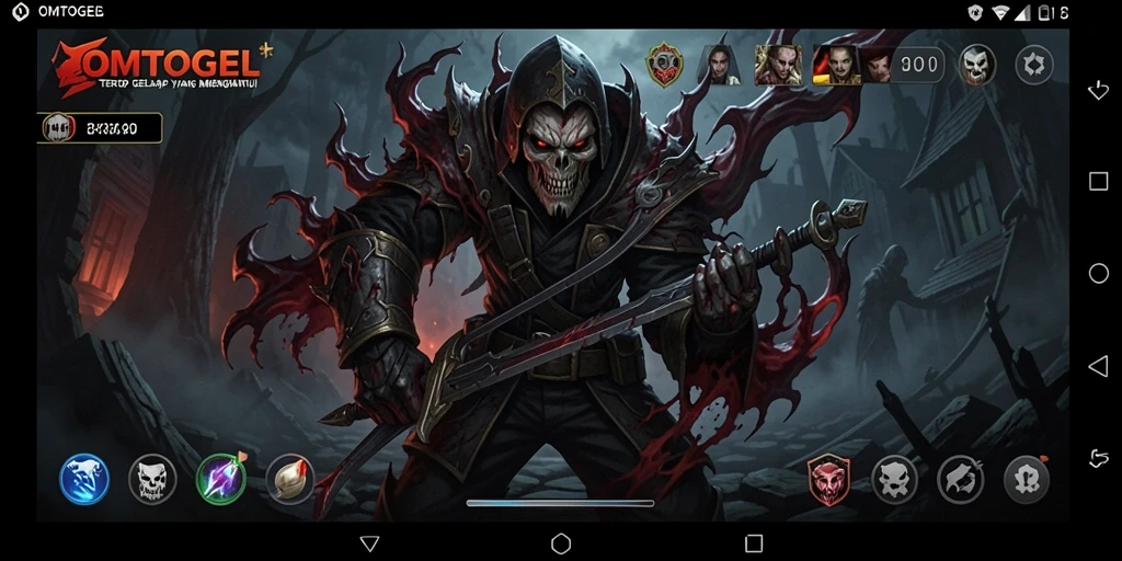 Screenshot gameplay OMTOGEL yang menampilkan suasana mencekam.