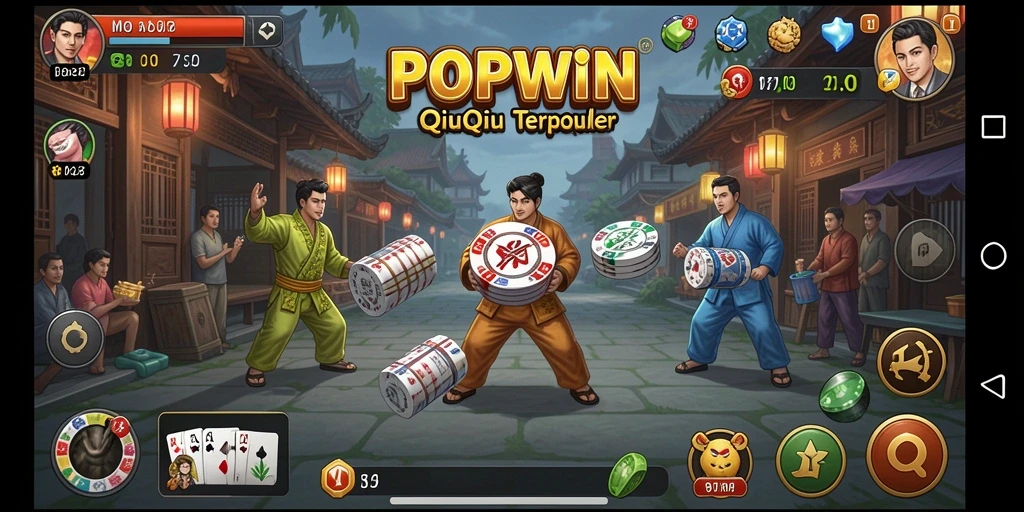 Tampilan seru permainan QiuQiu di POPWIN.
