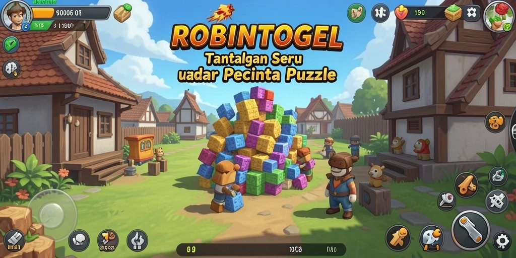 Tampilan gameplay <strong>ROBINTOGEL</strong> yang menantang dan penuh warna.