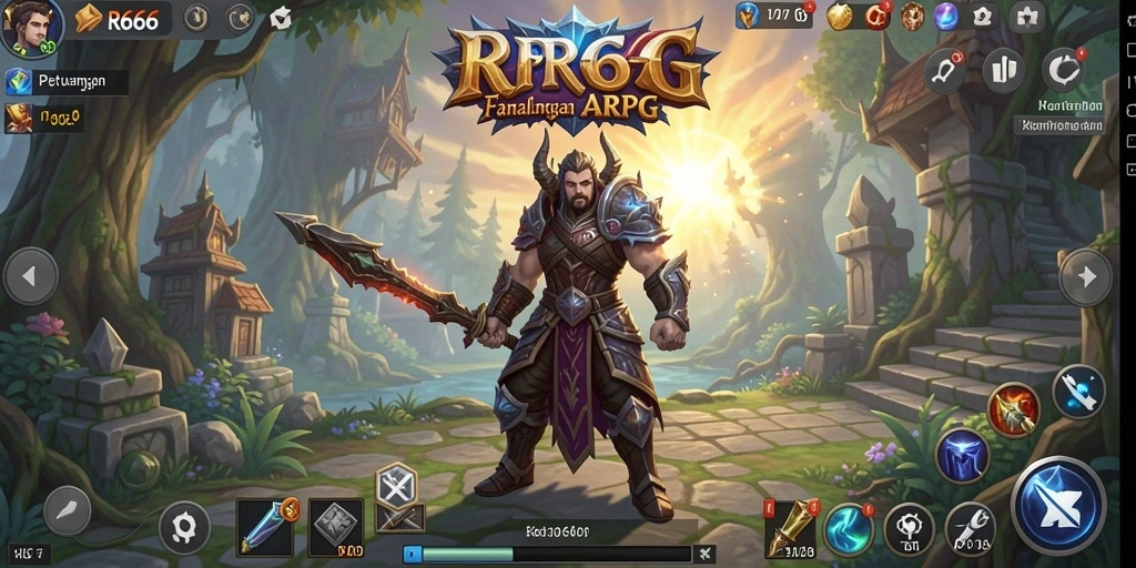 Tampilan gameplay ARPG yang seru dan menarik dari RR666.