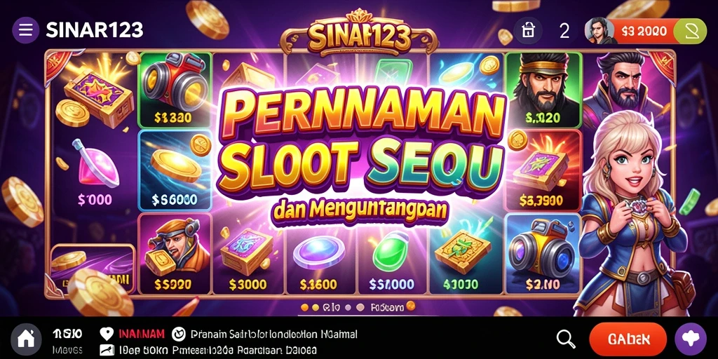 Tampilan menawan dari gameplay slot SINAR123 yang mengasyikkan.