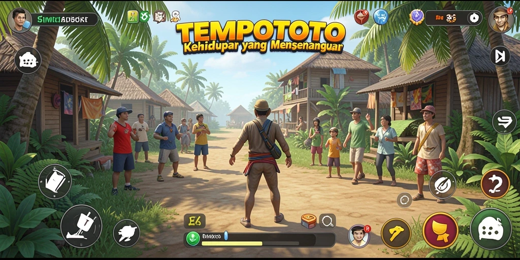 Tampilan gameplay TEMPOTOTO yang seru dan interaktif.