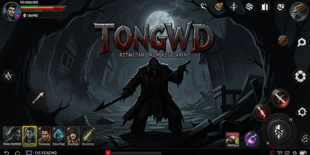 Screenshot gameplay yang menegangkan di dalam TONGWD