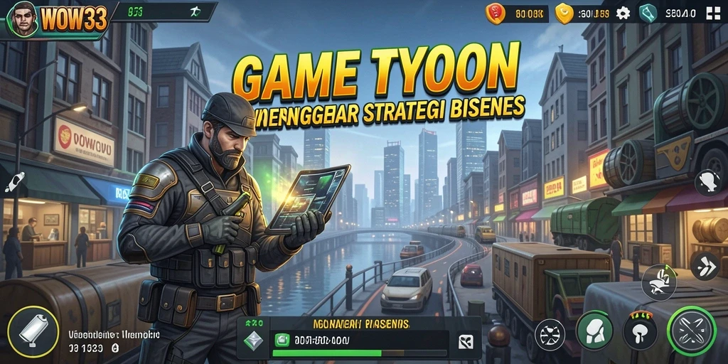 Tampilan gameplay WOW33 menampilkan aksi manajemen bisnis yang seru.